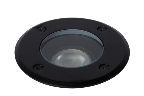 Lucide BILTIN - Deck light Indoor/Outdoor - Ø 10,8 cm - 1xGU10 - IP67 - Black - turned off